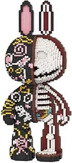 Animal Graffiti Skeleton Rabbit Micro Building Blocks Set（8000PCS 55cm High Series） Gift for Adults and Kids image