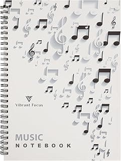 Manuscript Paper, Blank Staff Paper Sheet Music Composition Notebook Piano Accessories, 100 Pages 10 Staves (Music composition notebook) image