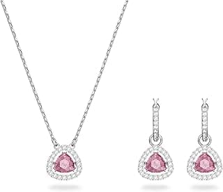 Millenia Crystal Jewelry Set Collection, Pink and Rose-Gold Crystals image