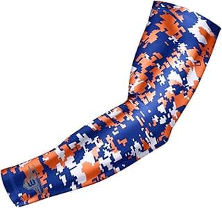 Bucwild Sports Compression Arm Sleeve - Youth & Adult Sizes - Baseball Football Basketball Sports (1 Arm Sleeve) image