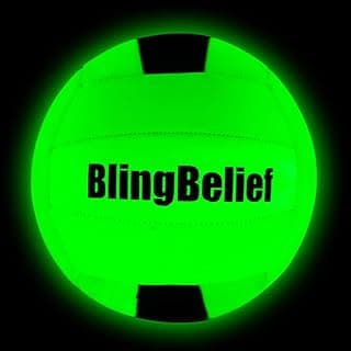 Super Bright Glow in The Dark Baseball,Soccer Ball,Volleyball,Football, Light Up Luminous Baseball, Official Size and Weight Football, Recreational Use Practice Volleyball image