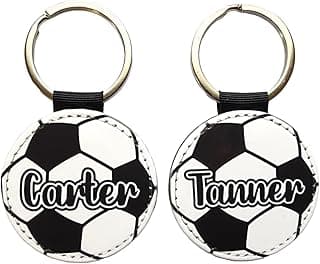Handmade Custom Personalized Soccer Key chain, Name Tag, Bag Tag image