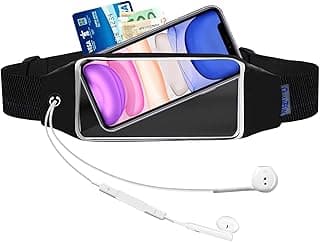 Running Belt for Women Men, Fanny Pack, Belt Bag, Money Belt, Waterproof Workout Waist Pouch Phone Holder with Touchscreen, Gym Running Gift Gear Accessories fits Phones UP to 6.5" image
