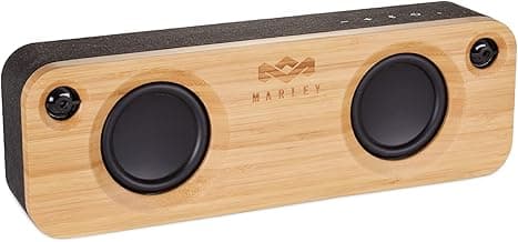 House of Marley - Get Together Bluetooth Portable Bluetooth Speaker and Audio System - 3.5 Woofer & 1 Tweeters, 30m Wireless Range, 8 Hour Playtime, Sustainably Crafted, Signature Black image
