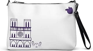 Modern Crossbody Bag (Paris), Faux Leather, Adjustable Straps, 11 x 8 x 1.5 inches (27.9 cm x 20.3 cm x 3.8 cm) image