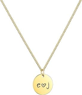 Dainty Personalized Initial Necklace, Customized Couple Necklace Anniversary Necklace for Women, 14K Gold Plated Monogram Necklace Valentine’s Day Gift image