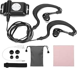 IPX8 Waterproof MP3 Player with Headphone, Sport Swim Music Player 8-10 Hours MP3/WMA Music Playback, 4GB Music Player with USB Cable, Bag for Swimming, Surfing, Running image