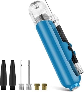 Ball Pump, Dual Action Inflate Air Pump with 3 Needles and 2 Nozzles for Soccer Ball, Basketball, Volleyball, Balloons, Bikes image