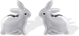 Jewelry Sterling Silver Bunny Rabbit Stud Earrings image