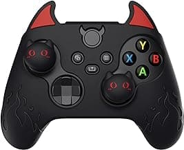 playvital Halloween Cute Demon Silicone Cover for Xbox Series X/S Controller, Kawaii Anti-Slip Controller Skin Grip Protector for Xbox Core Wireless Controller with Thumb Grip Caps - Black image