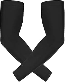 HDE 2 Pack Arm Compression Sleeves for Kids Basketball Shooting Sleeve - Youth Sports Football Baseball Softball image