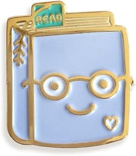 Night Owl Paper Goods Book Lover Enamel Pin image
