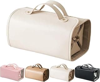 Portable Cosmetic Bag, 2025 New Travel Makeup Bag for Women, 4 in 1 Large Capacity, Waterproof Travel Makeup Organizer with Detachable Design with Divider and Handle Makeup Case Toiletry Bag (White) image