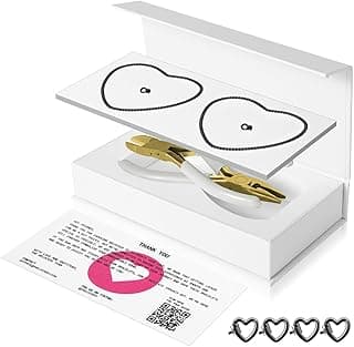 Permanent Couples Bracelet Kit – Locking Heart Clasp DIY Bracelet Set for Couples, Friends, and Family – Unique Gift for Anniversary, Valentine’s Day, Birthday – His & Hers Matching Bracelets