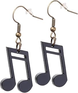 Music Notes Dangle and Drop Earrings for Women image