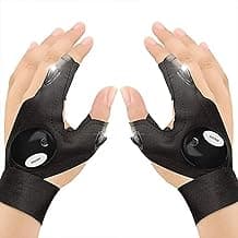 LED Flashlight Gloves Cool Gadgets for Men Camping Gear Tech Gadgets Birthday Gifts for Someone Who Has Everything Coolest Camping Gadgets image