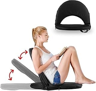 Stadium Seats with Back Support,Bleacher Chairs, Stadium Chair,6-Position Reclining Waterproof Cushion, Ultralight, Foldable,Extra Thick Padding, with Shoulder Strap & Net Pocket image