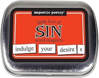 Magnetic Poetry - Little Box of Sin Kit - Words for Refrigerator - Write Poems and Letters on The Fridge - Made in The USA