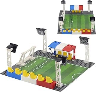 Soccer Stadium Game Building Block ,Contains Football Players Figures, Football Field Toy Sets Gift for Girls and Boys (Small Soccer Field) image