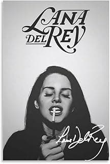 TPYBRTAIF Single Hanging Picture Lana Del Rey Poster Music Vintage Style 16x24inch(40x60cm) image