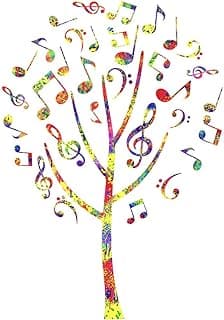 My Wonderful Walls Music Note Tree Wall Decal (50w x 71.5h) image