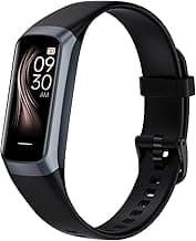 Fitness Tracker with 24/7 Blood Oxygen Heart Rate and Sleep Monitor,IP68 Waterproof,1.10''AMOLED Touch Color Screen,Step Counter Health Activity Trackers for Women Men(Black) image