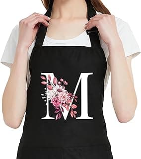 Personalized Aprons for Women with Pockets, Cute Aprons for Women Chef Baking, Cooking Gifts for Mom Birthday image