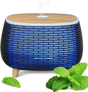 Essential Oil Diffuser, 400ml Aromatherapy Diffuser for Essential Oils, Ultrasonic Diffuser with 2 Mist Modes, Cool Mist Humidifier with 7 LED Color Lights and Auto-Off Safety, for Large Room Office image