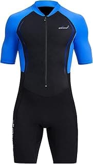 Adult 1.5mm Shorty Wetsuit Neoprene Diving Suit for Snorkeling Swimming Surfing Canoeing image