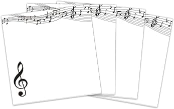 20 Pack Music Sticky Notes - 400 Sheets Music Notepads for Music Teacher Appreciation Gifts Concerts Music Party Favor Musical Notes Message Reminder School Supplies image