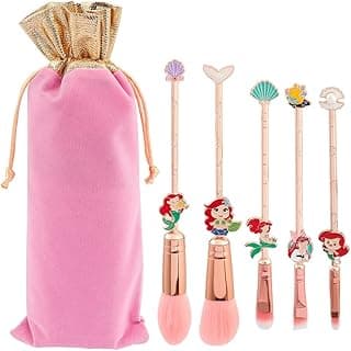 5PCS Mermaid Makeup Brushes Set - Romance Beauty Makeup Tools Eye Shadow Eyeliner Concealer Foundation Blending Blush Brushes for Make up Beginner image