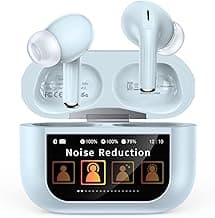Wireless Earbuds, Bluetooth Earbuds 5.4 Headphones LED Touch Screen with 5 EQ Modes, 48H Headphones Wireless Noise with ANC Noise Cancelling, Deep Bass Stereo for Laptop, Android/iOS, Pad