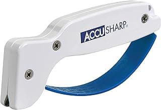 AccuSharp Knife Sharpener, Ergonomic Comfortable Handle, Compact & Easy to Use, Restore and Hone Straight & Serrated Knives, White image