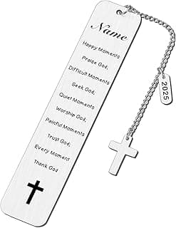 Personalized Christian Bookmark - Custom Inspirational Gift for Women & Men - Bible Verse Bookmark - Bulk for Book Lovers - Confirmation Gifts for Him & Her - Stocking Stuffer