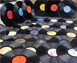 Village Music World-Lot of 12" Vinyl Records for Crafts & Decoration Artwork for Party Decor Artist Studio Vintage Look (Lot of 50) image
