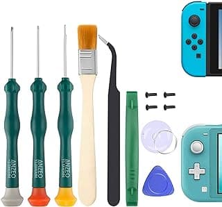 Triwing Screwdriver for Switch, Professional Repair Tool Kit for Joy-con Joystick Replacement with Tweezers, Opening Pry Bar & Suction Cup