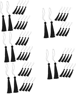 ABOOFAN 50 Pcs Tassel Ear Bulk Crafts Automotivearts Crafts Car Keychain DIY Crafts Decor for Home Tassel Keychain Craft Making Material Home Decor Polyester Long Accessories image