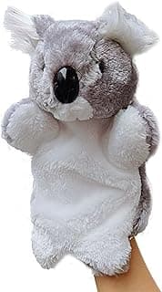 Koala Bear Hand Puppets Plush Animals Toys for Imaginative Pretend Play Storytelling Gifts for Kids Boys Girls Gray