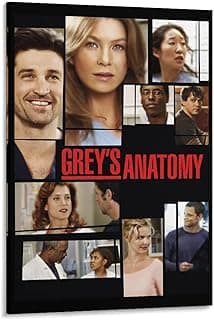 Grey's Anatomy TV Series Show Poster Movie Posters Cool Aesthetic Poster Wall Art Paintings Canvas Wall Decor Home Decor Living Room Decor Aesthetic Prints 08x12inch(20x30cm) Frame-style image