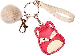 Squishmallows Fifi The Fox & Puff Pom Keychain With Wristlet Strap image