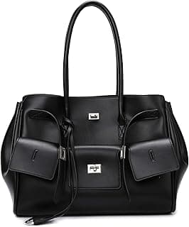 Women's tote bag simple single shoulder large capacity single shoulder bag fashionable retro commuting women's bag image