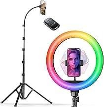 Weilisi 10'' Ring Light Bundle with 82'' Tall Tripod with Flexible gooseneck image