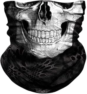 Skull Face Mask UV Sun Dust Neck Gaiter Bandana Headwear Motorcycle image