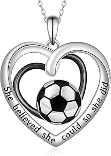 Daixiya Baseball/Softball/Volleyball/Pickleball/Soccer Pendant Necklace 925 Sterling Silver Sport Jewelry Gifts for Women image