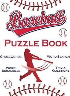 Baseball Puzzle Book: Crosswords, Word Search, Word Scrambles, Trivia Questions image