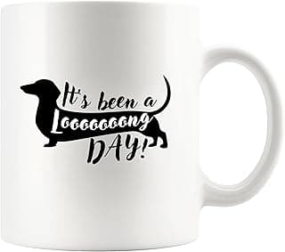 It’s Been A Long Day Dachshund Gifts Funny Dog Themed Mug Gifts for Dog Lover Dog Owner Men Women Ceramic Mug 11 oz White image
