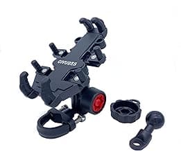 Universal Motorcycle Mount - Phone Mount for Bicycle with Handlebar U-Bolt Base & 10mm Angled Bolt Head Adapter Ball Base image
