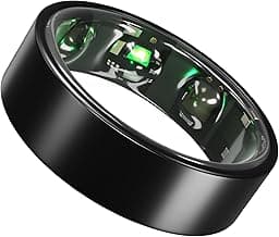 Smart Ring | Health & Fitness Tracker | Stress & Sleep Monitoring | Buy Ring Sizing Kit First | 30+ Workout Modes | Track Steps, HRV, HR, SPO2 | Smart Ring for Men & Women | Matte Black 8