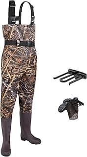 Fishing Waders for Men with Boots Womens Chest Waders 2-Ply Nylon/PVC Waterproof for Hunting with Boot Hanger image