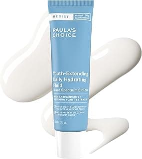 Paula's Choice RESIST Daily Hydrating Fluid Face Moisturizer with SPF 50 Sunscreen for Face, Face Sunscreen for Oily Skin, Chamomile & Vitamin E, UVA/UVB Protection, Fragrance-Free, TSA Friendly